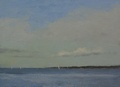 An oil painting done on the beach at Carkeek Park in Ballard, Seattle WA.